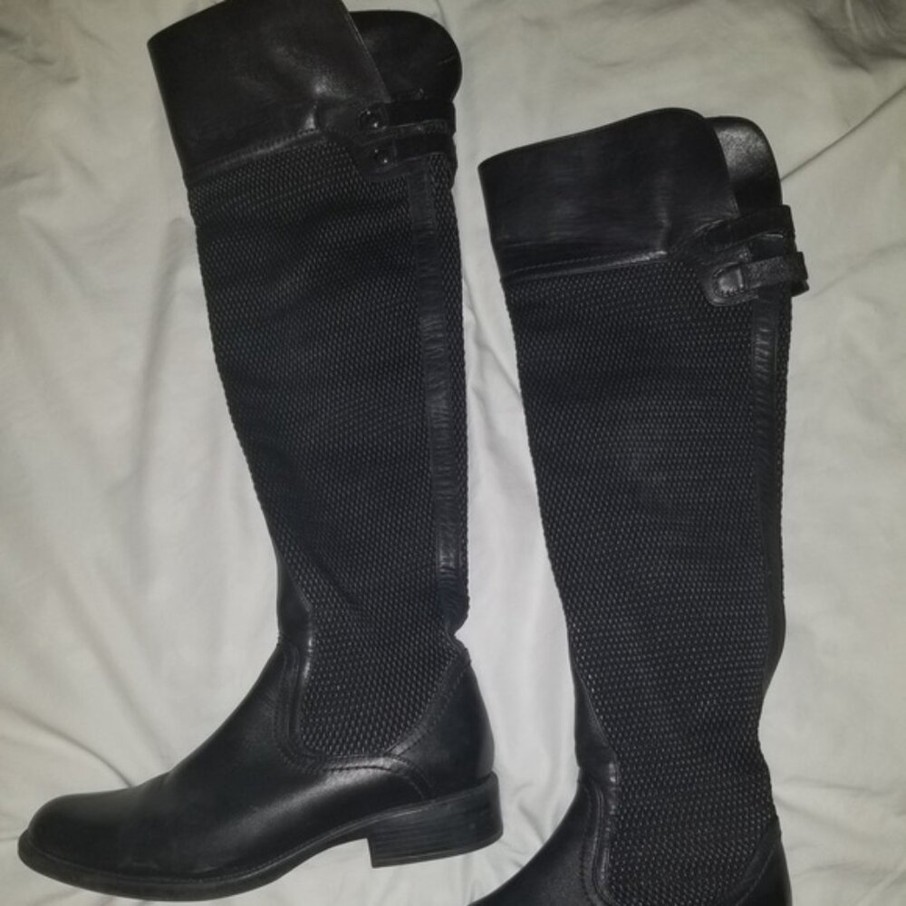 Blondo stretch knee high leather boots